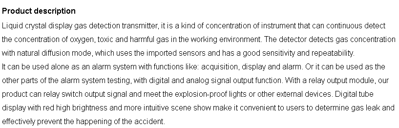 Gas Transmitter To Detect Gas Leak For EX Display Transmitter